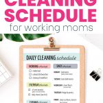 Easy Printable Cleaning Schedule For Working Moms
