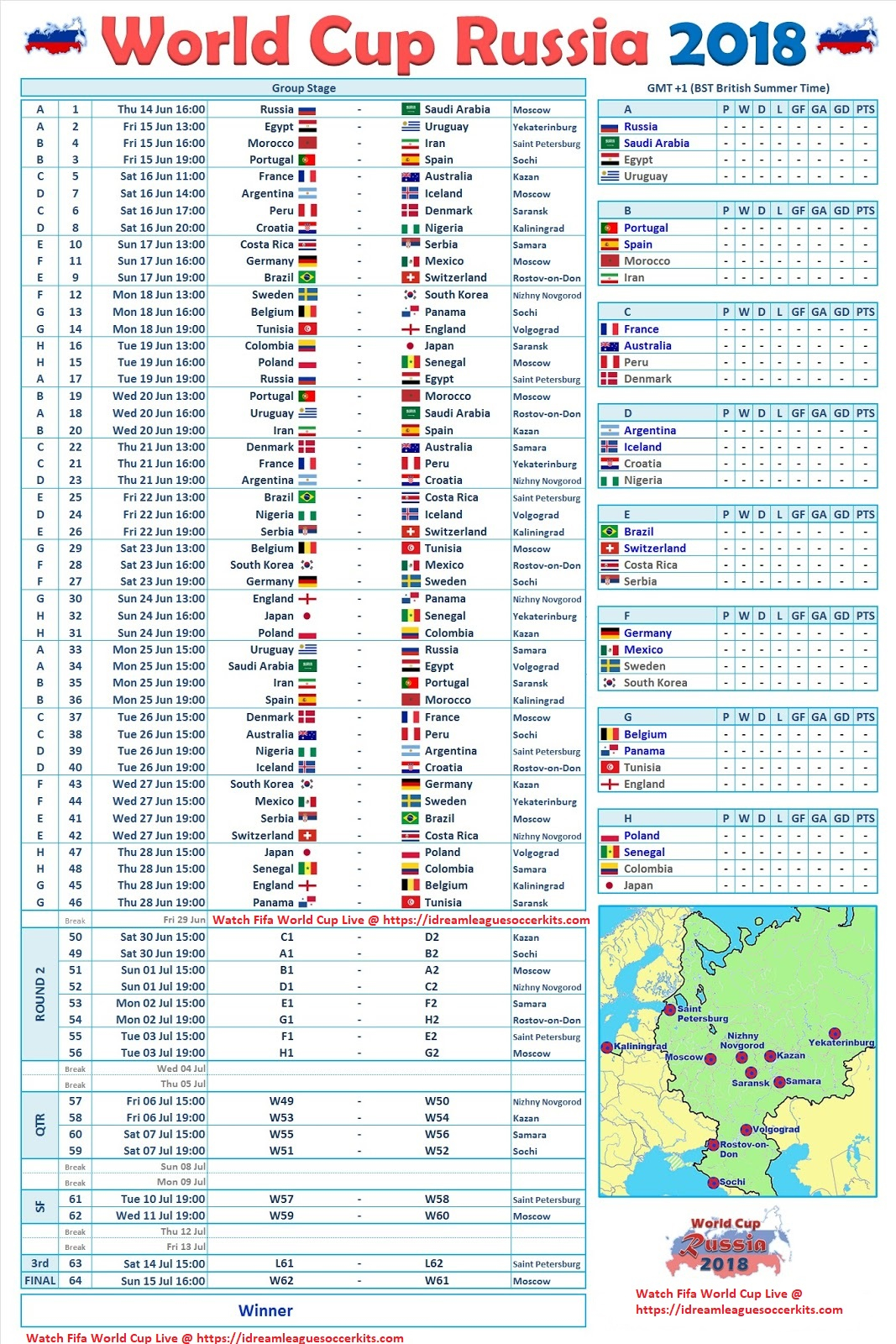 Fifa World Cup 2018 Schedule Argentina Time ART