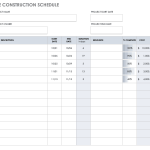 Free Construction Schedule Templates Smartsheet