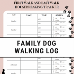Free Printable Dog Walker Log Set A Schedule And Develop
