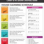 Free printable house cleaning schedule checklist