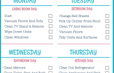 FREE Printable Weekly House Cleaning Checklist The