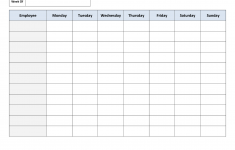 Free Printable Work Schedules Weekly Employee Work