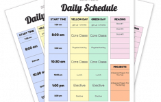 Homeschool Daily Schedule Printable One Happy Housewife