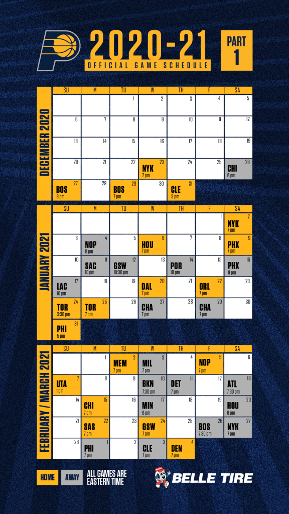 Indiana Pacers Schedule