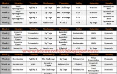 Learning To Love Me P90X3 Schedule And Calendar