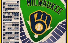 Milwaukee Brewers 2021 Schedule Digital Etsy