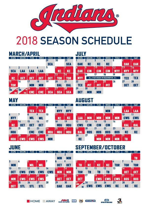 Obsessed Cleveland Indians Printable Schedule Obrien s 