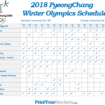 Olympics Tv Schedule Printable That Are Dynamite Derrick