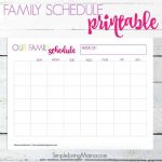 Our Family Weekly Schedule Printable Simple Living Mama