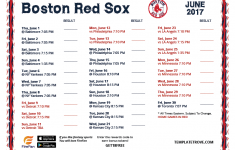 Printable 2017 Boston Red Sox Schedule