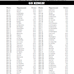 Printable 2018 2019 Los Angeles Kings Hockey Schedule