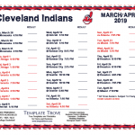 Printable 2019 Cleveland Indians Schedule