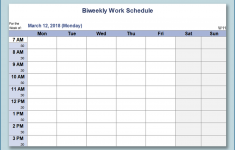 Printable Blank Weekly Employee Schedule Free Calendar