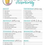 Printable Cleaning Checklists For Daily Weekly And