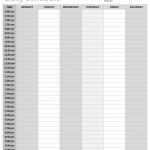 Printable Daily Schedule Template With Hours Blank Daily