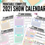 Printable Horse Show Calendar Printable 2021 Schedule Etsy