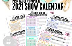Printable Horse Show Calendar Printable 2021 Schedule Etsy