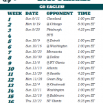 Printable Philadelphia Eagles Football Schedule Tampa