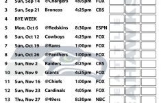 Printable Seattle Seahawks Schedule 2014 Printer