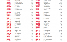 Printable Washington Capitals Hockey Schedule Los