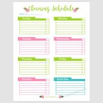 Printable Weekly Cleaning Schedule A Cultivated Nest