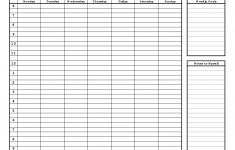 Printable Weekly Schedule Template Excel Word