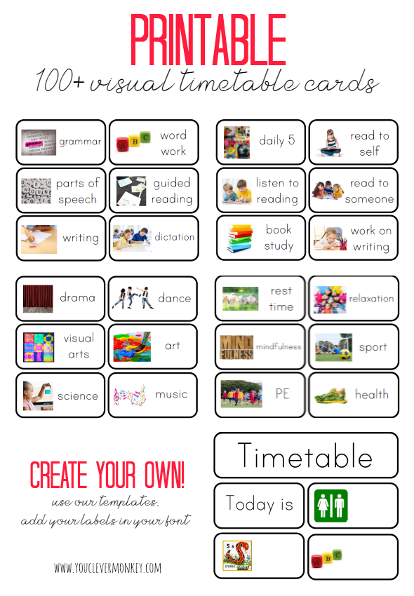 Printables Classroom Schedule Visual Timetable Visual 