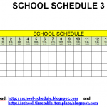 Schedule For School Printable Template School Schedule 3