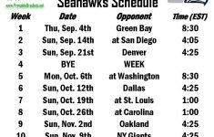 Seahawks Schedule Seattle Seahawks Schedule
