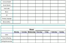 Weekly Homeschool Schedule For 2 Kids Homeschool