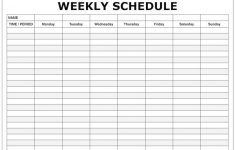 Weekly Schedule Planner Task List Templates