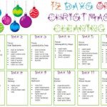 12 Days To A Clean Christmas Cleaning Plan With Printable