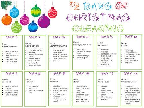 12 Days To A Clean Christmas Cleaning Plan With Printable 