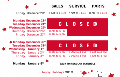 2019 Holiday Schedule Transit