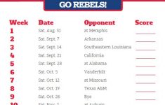 2019 Printable Mississippi Rebels Football Schedule