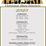 2020 Christmas Schedule Our Lady Of The Sacred Heart