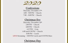 2020 Christmas Schedule Our Lady Of The Sacred Heart