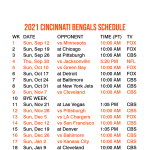 2021 2022 Cincinnati Bengals Lock Screen Schedule For