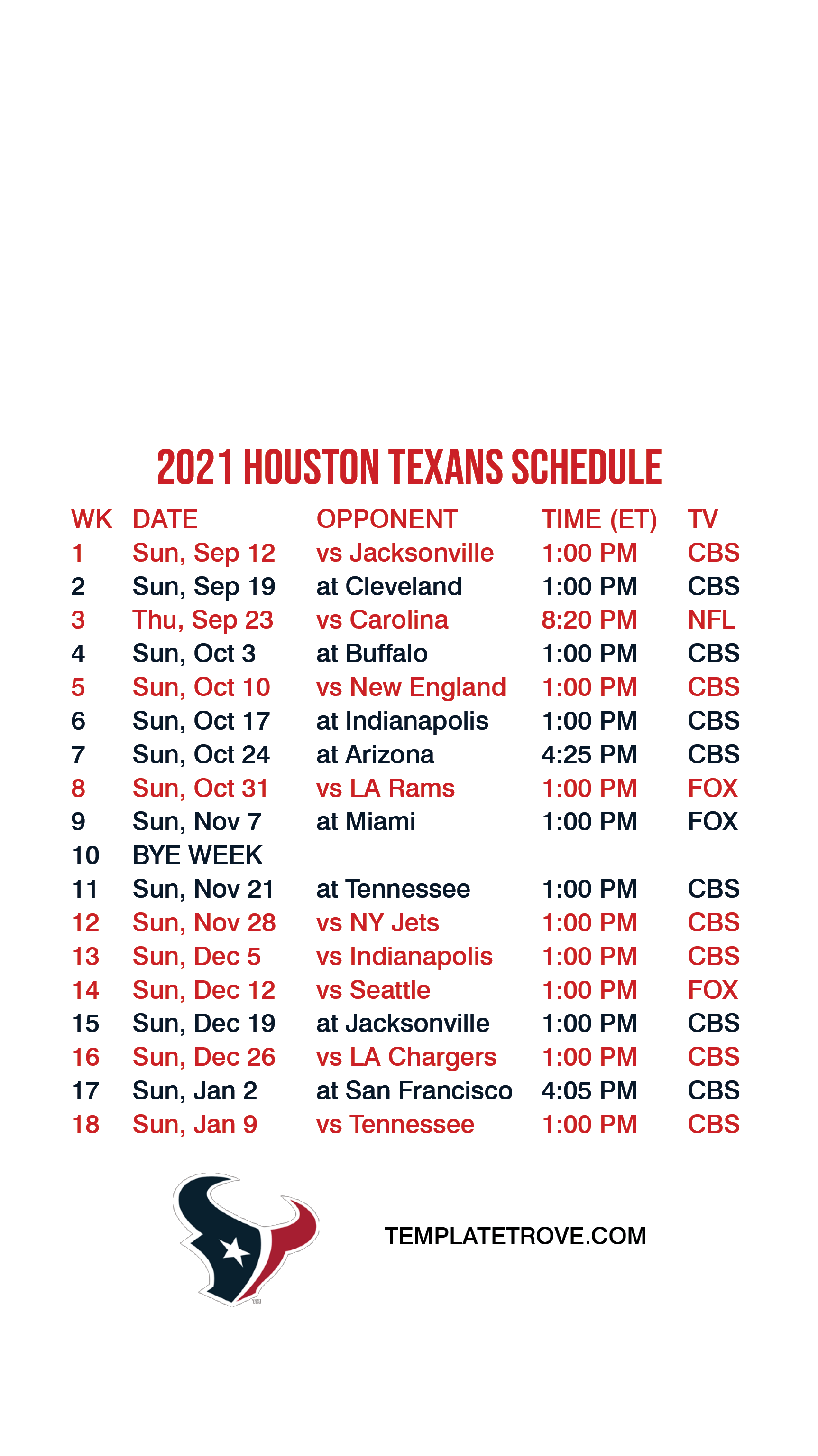 2021 2022 Houston Texans Lock Screen Schedule For IPhone 6 