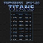 2021 2022 Tennessee Titans Wallpaper Schedule