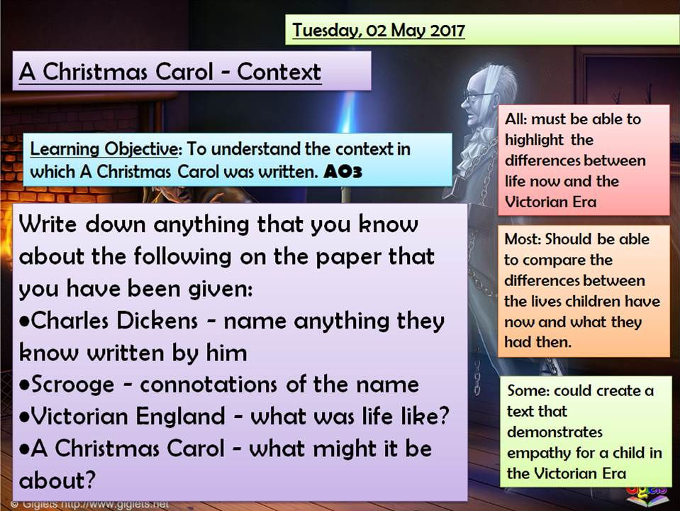 A Christmas Carol Edexcel Teaching Resources