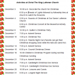 Advent And Christmas Activities Christ The King Lutheran