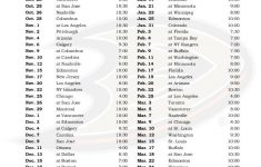 Anaheim Ducks Printable Schedule Printable Schedule