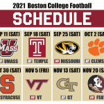 BC Football Releases Full 2021 Schedule The Heights