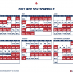 Boston Red Sox Release 2022 Schedule Opening Day Is March