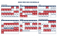 Boston Red Sox Release 2022 Schedule Opening Day Is March