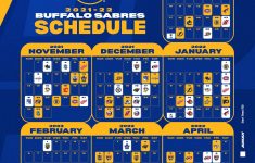 Buffalo Sabres Schedule 2022 23 Printable