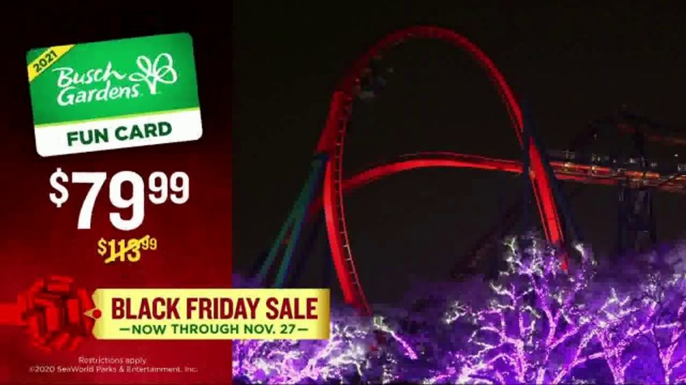Busch Gardens Black Friday Sale TV Commercial Christmas 