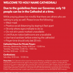Cathedral Schedule Signage Holy Name Cathedral Parish